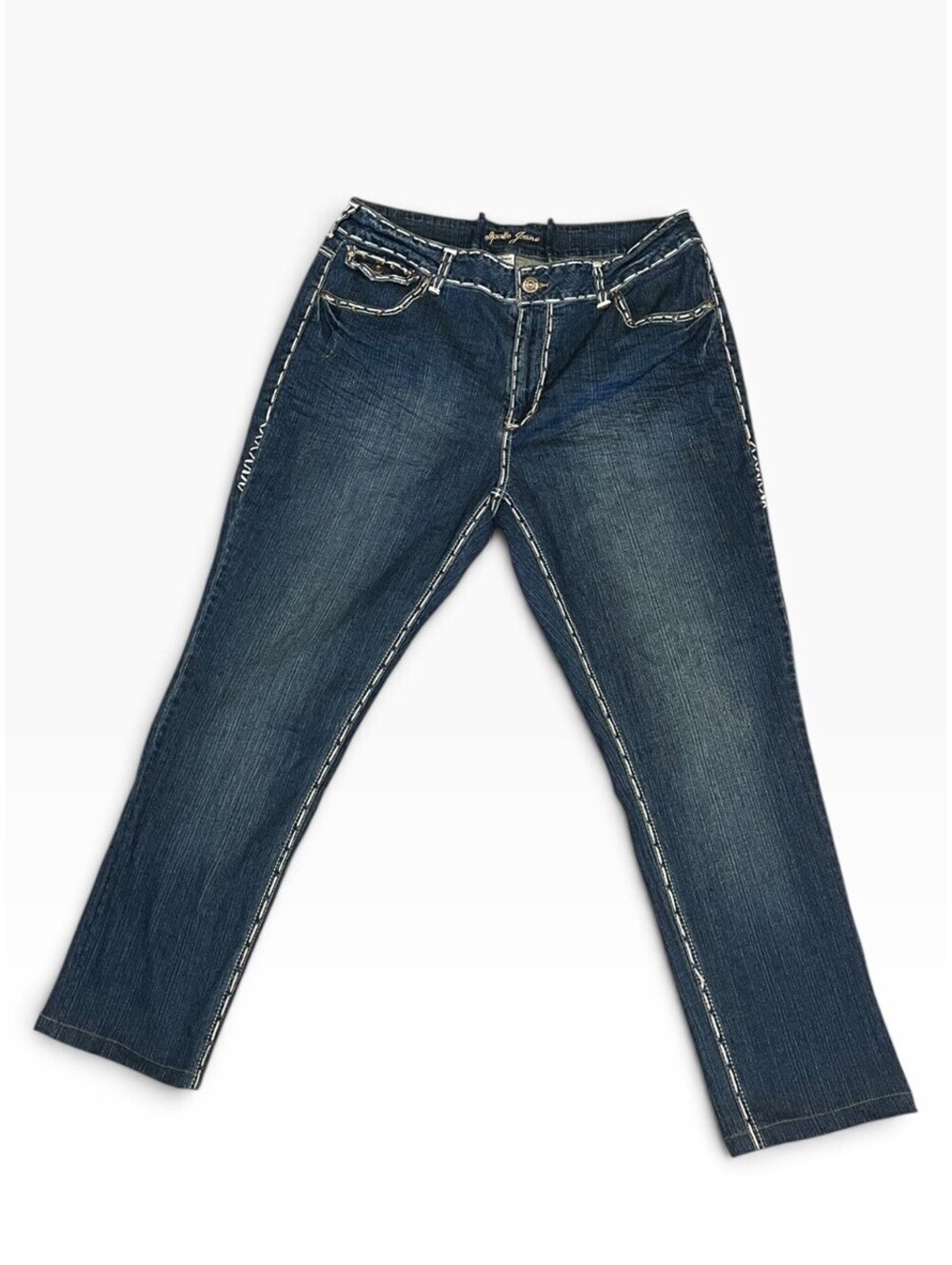 Apollo Jeans Women’s Size 19/20 Dark Wash Embellished Y2K Denim